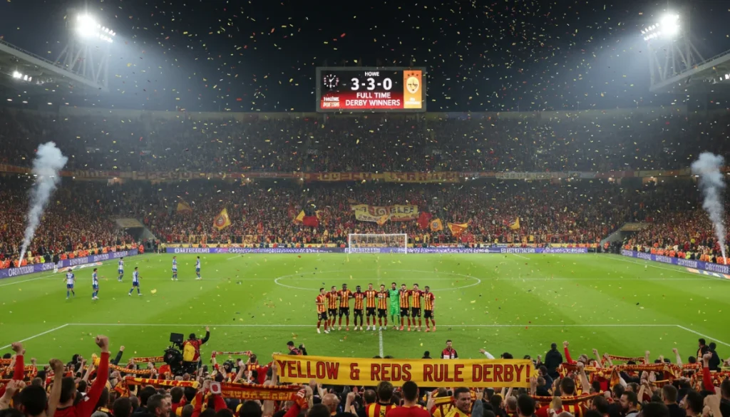 Galatasaray, Fenerbahçe’yi 3-0 Maglup Ederek Şampiyonluk İçin Kolları Sıvadı
